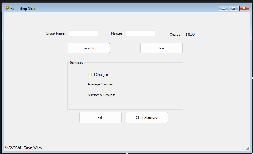 Visual basic design.